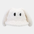 Detalle de gorro de felpa blanco con ojos de dibujos animados y orejas largas - M(56-58cm) / Blanco