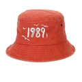 Detailed embroidery of 1989 and seagulls on a washed brick red cotton baseball cap - Adjustable / Orange
