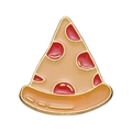 Broche mignonne en émail en forme de part de pizza avec finitions dorées - Style de Pizza (XZ8765)