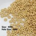 Golden flower petal spacer beads 4mm with 2mm hole for DIY jewelry making - 09 (4mm Gold Flower Bead)