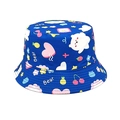 Dettaglio cappello alla pescatora blu navy per bambini con orsi bianchi e stampe cartoon - 52-54cm / Blu