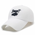 White quick-dry baseball cap featuring Doesn't Matter embroidery and breathable wave vents - White