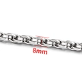 Polished 8mm stainless steel flat twist chain for DIY jewelry making and bags - Square Twist Chain 8mm