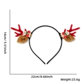 Cerchietto natalizio con corna di renna rosse e simpatiche figure di Babbo Natale - Cerchietto Corna di Renna Rosse Pupazzo di Neve