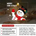 Pegatinas navideñas estáticas de muñeco de nieve con tabla de tallas 35x30-120x100cm - Pequeño / Estilo Clásico de Muñeco de Nieve (P-SD330)