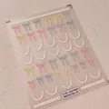 3D-geprägte Nagelkunst-Aufkleber mit bunten Macaron-Schleifen und Spitze TS-4051 - TS-4051 Bunte Schleifen - Geprägt