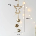 Weihnachtsengel-Anhänger mit Schleife und drei verschiedenen strukturierten Glocken - Engel-Glocke
