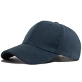 Navy blue fleece baseball cap with warm texture and classic six-panel design - Adjustable / Navy Blue