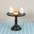 Elegant black metal cupcake display stand with a donut and cupcakes for parties - Medium 25CM / Black
