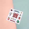 Set de pegatinas de PVC de oso y conejo para botellas de agua y diarios - Oso Feliz