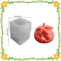 Καλούπι σιλικόνης 3D σπίτι κολοκύθας για DIY κεριά και γύψο, 7.8x7.1cm - Σιλικόνη / Σπίτι με Λουλούδια Κολοκύθας