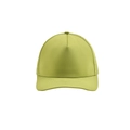 Detail view of olive green quick-dry baseball cap with laser-cut ventilation holes - Lemon Yellow