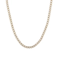 Elegant gold-plated tennis necklace with oval-cut white zircons for women - Necklace-Thick Oval