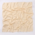 Square chiffon hijab scarf in cream beige color with elegant soft drape and rolled edges - 90*90cm / Sand Yellow