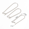 Silver stainless steel earring hooks for DIY jewelry making 33mm length and 12mm width - 12*33mm / Steel