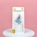 Glittering blue and purple gradient number 4 birthday candle for dreamy parties - Number 4 / Pink and Green Gradient