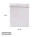 Fine mesh laundry bag in white with gray zipper, 58CM x 46CM protective wash bag - Grey XL Fine Mesh (58x46cm)