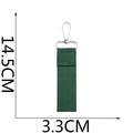 Dark green ribbon keychain with metal clasp, 14.5cm length and 3.3cm width dimensions - Small / Dark Green