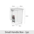 Small transparent plastic kitchen storage bin with handle and clear size dimensions - Small Box with Handle and Lid - PP