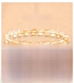 Handmade citrine natural stone beaded bracelet presented on a vintage gift card - Citrine Bracelet