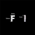 Ciondoli lettere F e I in conchiglia naturale per gioielli fai-da-te con dimensioni - Lettera F