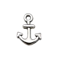 Silver retro nautical anchor pendant charm for DIY jewelry and bracelets - Mini Nautical Anchor Charm (11318) / 1 Piece (10.5x13.5mm) / Antique Silver