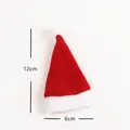 Détails de taille pour mini bonnet de Noël rouge 12x6cm, idéal pour décor de bouteilles - 6*12cm (Bouchon de Bouteille, Ensemble de Couverts) / Rouge