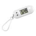 Portable white triangle digital pocket watch with LCD display and convenient hanging hook - Round Hanging Watch / White