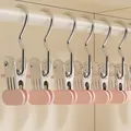 Pink rubber coated stainless steel clothes clips for non-slip laundry hanging - Wider Style / Pink