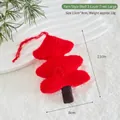 Albero di Natale lavorato a maglia rosso con corda, dimensioni 11 cm per 8 cm - Albero Rosso a 3 Strati in Maglia (Grande)