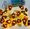 Acorn shaped LED fairy lights with warm yellow glow and battery box controller - 1m 10-LED (2AA Battery Model) / Pine Cone