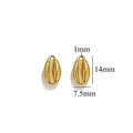 Gold stainless steel shell pendant for DIY jewelry making, 14x7.5mm size feature - Gold Shell-516