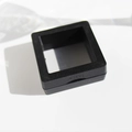 Square black PE film jewelry display box with transparent suspension membrane for storage - Small 5x5cm / Black
