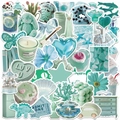 50 pieces of mint green aesthetic waterproof stickers for laptops and phone cases - Mint Green Soda 50Pcs/Pack