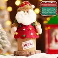 Santa Claus themed Christmas gift jar in red and white with NOEL embroidery detail - Colorful Ball Santa (Candy Box-S223-A)
