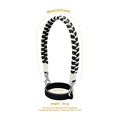 Manico in paracord bianco e nero per tazze da 40 once con anello in silicone nero - Nero