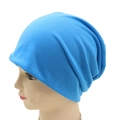 Bonnet en maille bleu ciel pour hommes et femmes de style décontracté et urbain - Réglable / Bleu