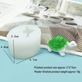 3D Schildkröten Silikonform für DIY Handwerk und Kerzen mit Größenangaben - Silikon / 3545-Transparente Schildkröte