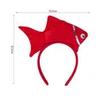 Red goldfish headband with silver sequins for Halloween and Christmas party costume - 3D Red Goldfish