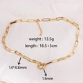 Dettaglio della collana a catena graffetta dorata con peso di 13,5g e dimensioni - Collana Oro