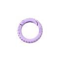 Light purple round alloy spring gate ring buckle with 42/50-16 engraving detail - Dark Purple