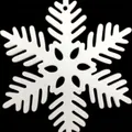 White plastic snowflake ornaments with hollow design for Christmas tree decoration - White Snowflake Style HDJ15