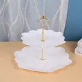 2-Tier Hexagon White Gold