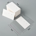 Set of white 5x9cm jewelry display cards with matching transparent self-adhesive bags - 9*5cm Cardboard (Card Only)