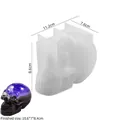 Stampo in silicone a forma di teschio per candele fai-da-te e vasi in resina - Teschio Grande