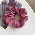 Elegant dusty pink satin scrunchie with smooth silk texture for women hairstyles - 7# Rose Pink