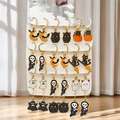 Set di orecchini di Halloween con fantasmi e zucche smaltati in vari colori e design unici - Stile 2 (12 Paia)
