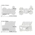 Detailed dimensions for Middle Eastern style star and moon epoxy resin candle holder molds - D5751-Middle Eastern Lantern Decoration Silicone Mold Set