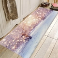 Winter snow scene scenery flannel absorbent floor mat for kitchen and hallway - 40x60cm / Style 5-Golden Bokeh Snow