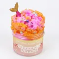 Slime Mermaid Sunset rosa e arancione con glitter, ciondoli a conchiglia e coda di sirena - Rosa Arancio 100ml